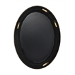 Maklaine Contemporary Natural Raffia Oval Wall Mirror With MDF Backing
