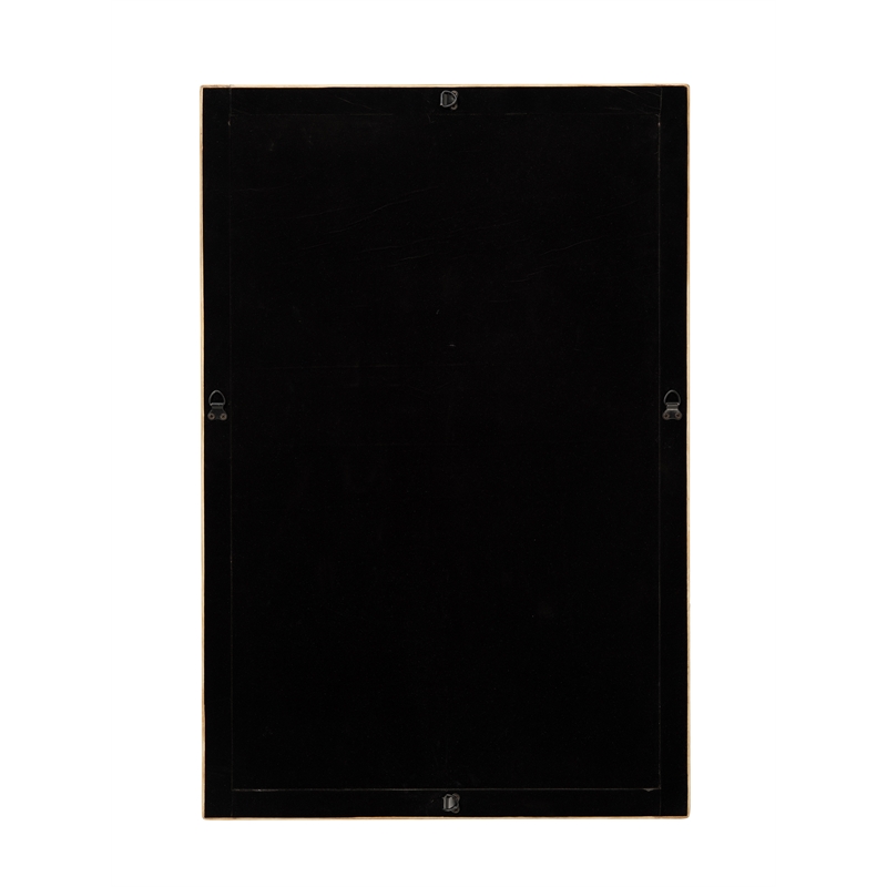 Maklaine Mango Wood and Bone Inlay Rectangle Wall Mirror in White