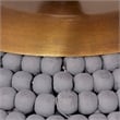 Maklaine Contemporary Mango Wood Beaded Pendant Light in Slate Blue