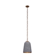 Maklaine Contemporary Mango Wood Beaded Pendant Light in Slate Blue