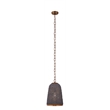 Maklaine Contemporary Mango Wood Beaded Pendant Light in Slate Blue