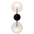 Maklaine Contemporary Natural Alabaster Wall Sconce in Bronze