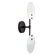 Maklaine Contemporary Natural Alabaster Wall Sconce in Bronze