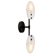 Maklaine Contemporary Natural Alabaster Wall Sconce in Bronze