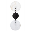 Maklaine Contemporary Natural Alabaster Wall Sconce in Bronze