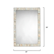Maklaine Mother of Pearl Rectangle Wall Mirror in Multi-Color