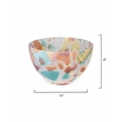 Maklaine Contemporary Hand-Blown Decorative Glass Bowl in Multi-Color