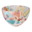 Maklaine Contemporary Hand-Blown Decorative Glass Bowl in Multi-Color
