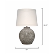 Maklaine Contemporary Reactive Glaze Ceramic Table Lamp in Brown