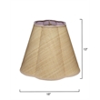 Maklaine Contemporary Scalloped Raffia Fabric Lamp Shade in Natural