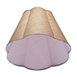 Maklaine Contemporary Scalloped Raffia Fabric Lamp Shade in Natural