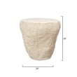 Maklaine Organic Fiberglass Side Table With Textured Finish in Cream