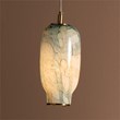 Maklaine Contemporary Hand-Blown Glass Pendant Light in Pale Blue