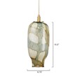 Maklaine Contemporary Hand-Blown Glass Pendant Light in Pale Blue