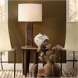 Maklaine Handcrafted Ceramic Decorative Vase in Cream and Brown