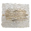 Maklaine Contemporary Curved Textured Glass 2-Light Wall Sconce in Clear