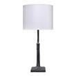 Maklaine Contemporary Textured Resin Plaster Table Lamp in Charcoal