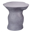 Maklaine Contemporary Handcrafted Organic Fiberglass Side Table in Gray