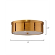 Maklaine Contemporary Metal Flush Mount Ceiling Light in Antique Brass