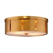Maklaine Contemporary Metal Flush Mount Ceiling Light in Antique Brass