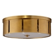 Maklaine Contemporary Metal Flush Mount Ceiling Light in Antique Brass