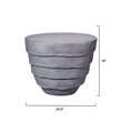 Maklaine Contemporary Handcrafted Organic Fiberglass Side Table in Gray
