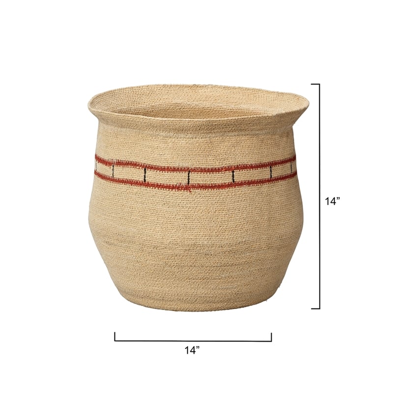 Maklaine Handwoven Seagrass Decorative Basket in Natural Jute