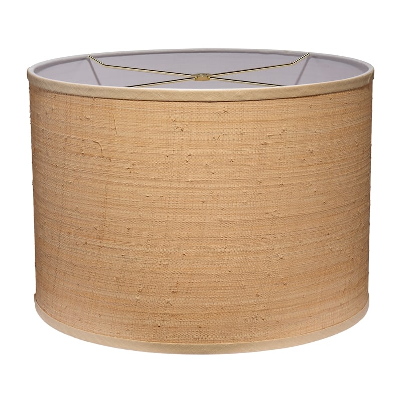 Maklaine Contemporary Natural Raffia Drum Lamp Shade in Large