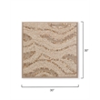 Maklaine Handcrafted Shell and Linen Coastal Wave Wall Art in Off White