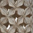 Maklaine Carved Lattice Resin Table Lamp With Linen Shade in White Washed