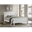 Maklaine Contemporary Full Sleigh Panel Bed MDF and White Finish