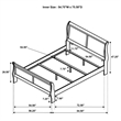 Maklaine 5-Piece Full Bedroom Set in White with Storage Options
