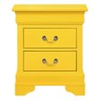 Maklaine Contemporary 2-Drawer Nightstand in Yellow with Center Guides