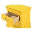 Maklaine Contemporary 2-Drawer Nightstand in Yellow with Center Guides