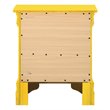 Maklaine Contemporary 2-Drawer Nightstand in Yellow with Center Guides