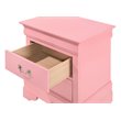 Maklaine 2-Drawer Nightstand in Pink with Dovetail Construction