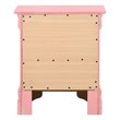 Maklaine 2-Drawer Nightstand in Pink with Dovetail Construction