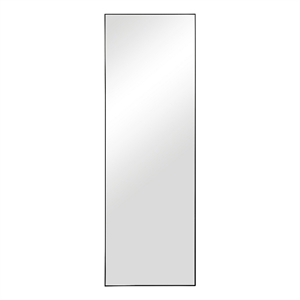 Maklaine Rectangular Thin Polystyrene Frame Full Length Mirror in Black