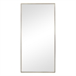 Maklaine Rectangular Polystyrene Frame Wall Mirror with Hardware in Gold