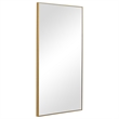 Maklaine Rectangular Polystyrene Frame Wall Mirror with Hardware in Gold