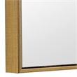 Maklaine Rectangular Polystyrene Frame Wall Mirror with Hardware in Gold