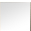 Maklaine Rectangular Polystyrene Frame Wall Mirror with Hardware in Gold