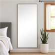 Maklaine Rectangular Polystyrene Frame Wall Mirror with Hardware in Gold