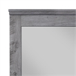 Maklaine Traditional Wooden Wall Mirror with Rustic Style in Gray