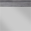Maklaine Traditional Wooden Wall Mirror with Rustic Style in Gray