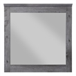 Maklaine Traditional Wooden Wall Mirror with Rustic Style in Gray