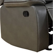 Maklaine 73 Inch Leatherette Motion Loveseat with Console in Gray