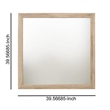 Maklaine Square Shaped Wooden Mirror with Rough Hewn Texture in Brown
