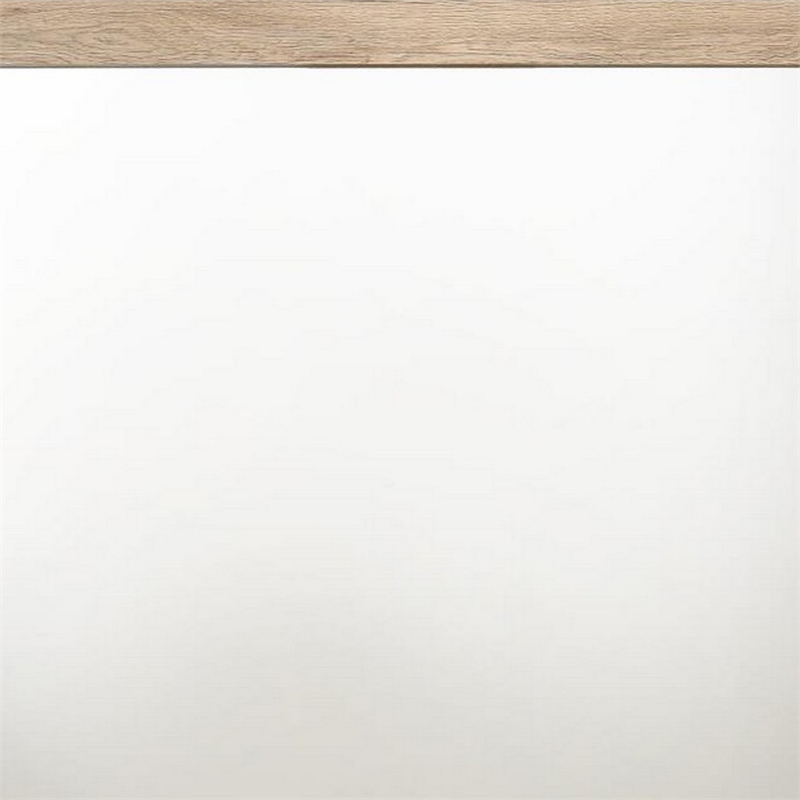 Maklaine Square Shaped Wooden Mirror with Rough Hewn Texture in Brown