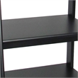 Maklaine 3 Tier Wooden Storage Ladder with Open Back and Sides in Black